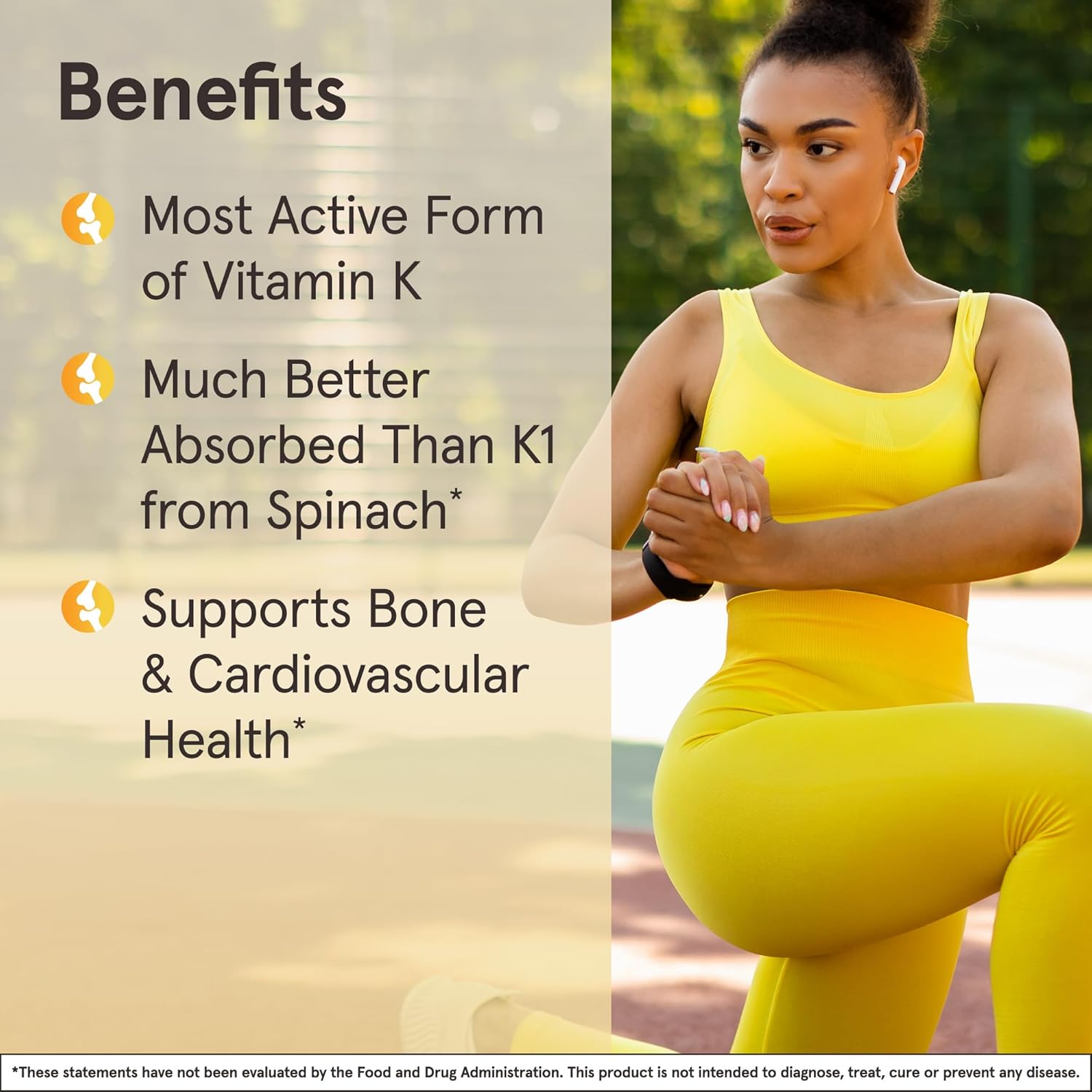 Lifestyle Image: Jarrow Formulas Vitamin K2 MK-7 90mcg softgels daily use lifestyle 30 count