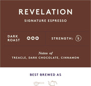 Union Revelation Espresso Blend Whole Bean Coffee - 500g