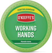 O'Keeffe's Working Hands Hand Cream jar, 193g, for dry skin.