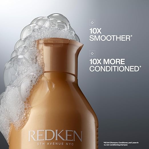 Redken All Soft Shampoo bottle with Argan Oil, 1000ml, formulation.