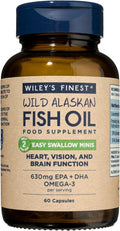 Wiley’s Finest Aceite de Pescado Salvaje de Alaska Minis de Fácil Deglución - 60 Cápsulas