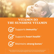 Doctor's Best Vitamin D3, bottle packaging, unflavoured, 5000 IU 125mcg, 180 softgels, daily dietary supplement use