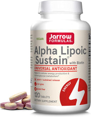 Jarrow Formulas Alpha Lipoic Sustain with Biotin 120 Tablets