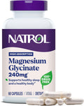 Natrol Magnesium Glycinat 240 mg Kapseln – 60 Stück