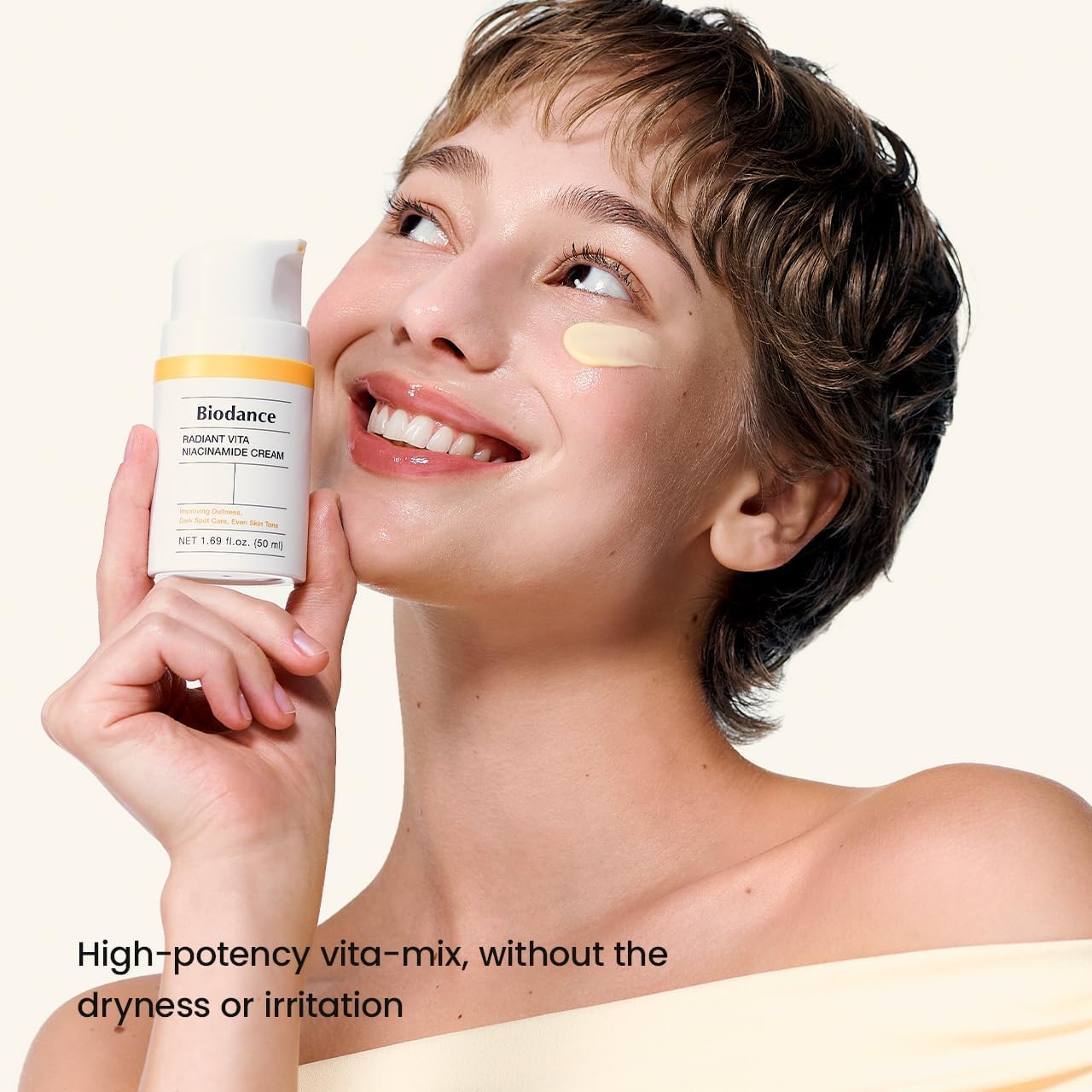 Biodance Radiant Vita Niacinamide Face Cream 50ml used as part of a daily facial skincare routine
