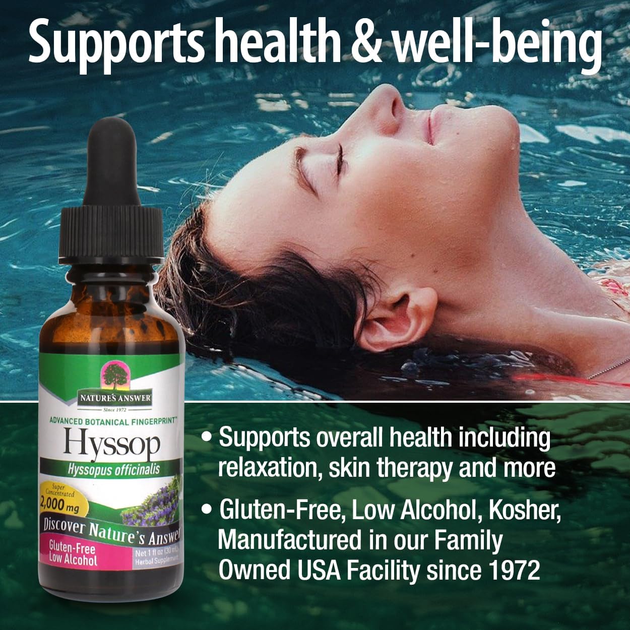Nature’s Answer Hyssop Herb Herbal Liquid Supplement - 30ml