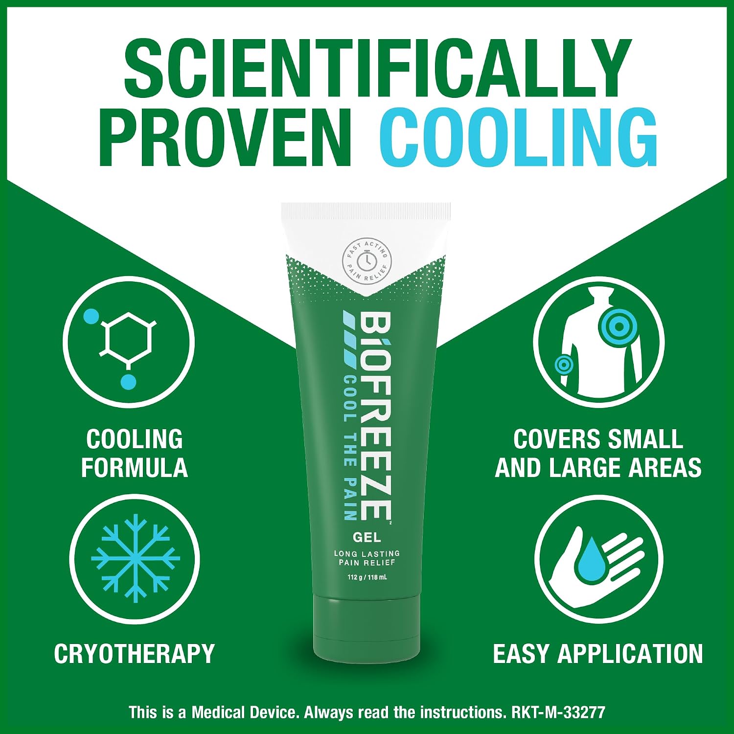 Biofreeze Cooling Gel 118ml ingredients and product information