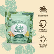 Four Sigmatic Organic Herbal Tea, Ginger & Lemon - 60g