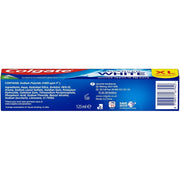Colgate Advanced White XL Toothpaste 125ml tube ingredients and fluoride information & barcode
