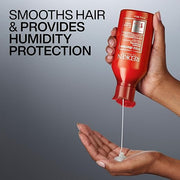 Redken Frizz Dismiss Shampoo bottle, sulfate-free, 300ml formulation.
