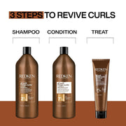 Redken All Soft Mega Curls Shampoo bottle, sulfate-free, treatment.