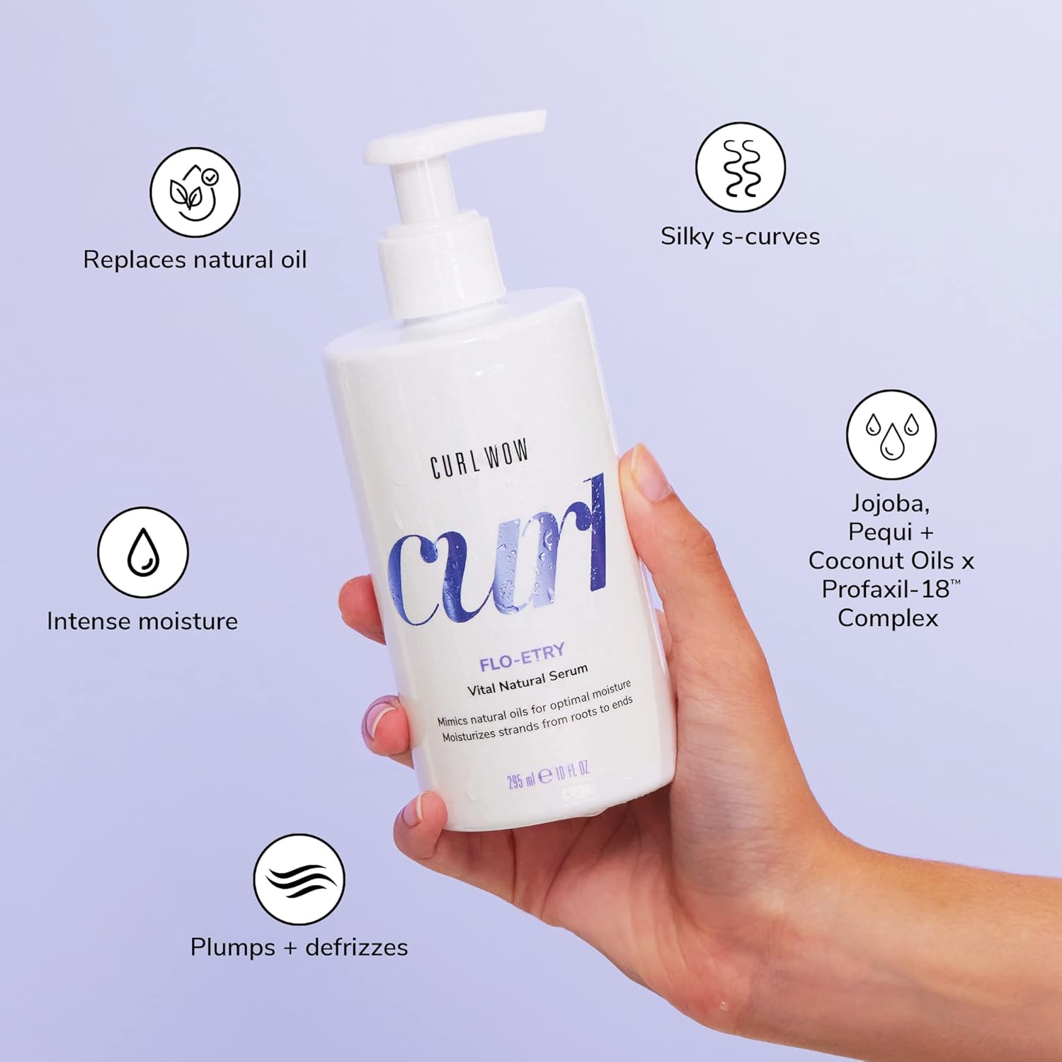 Color Wow Flo-etry Vital Curl Serum with Jojoba & Coconut Oil - 295ml