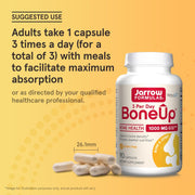 How to Use Image: Jarrow Formulas BoneUp 3 Per Day 1000mg calcium capsules usage instructions