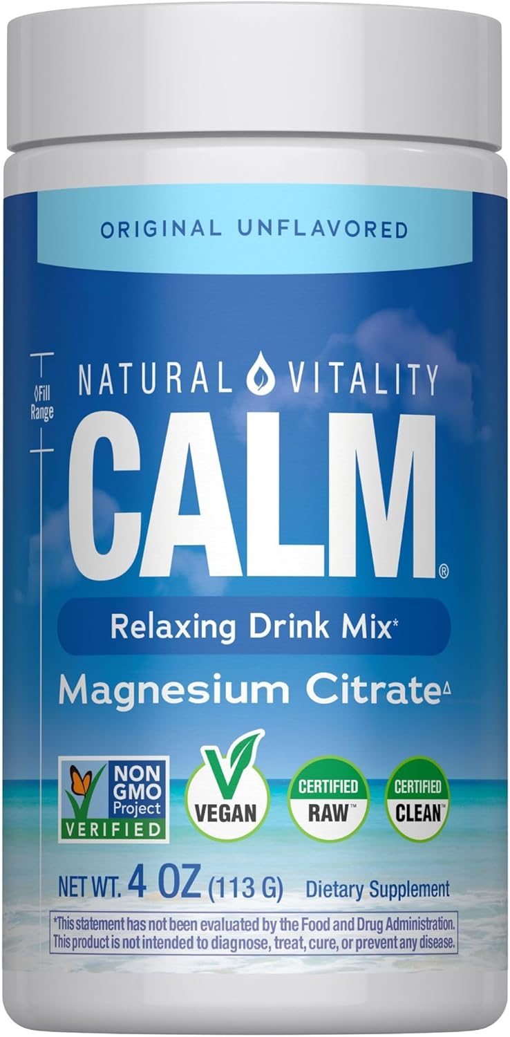 Natural Vitality Magnesium Drink Mix canister, 113g.