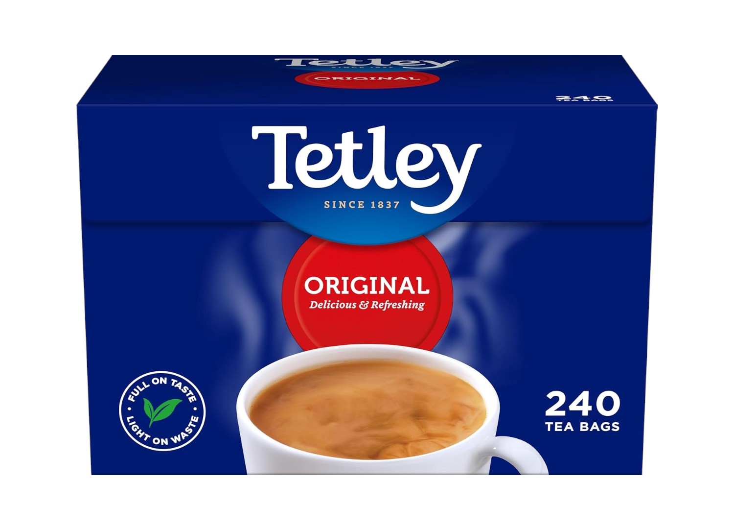 Tetley Original Black Tea Bags box packaging black tea 240 tea bags front product image