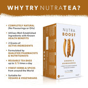NutraTea NutraBoost Ginseng & Ashwagandha Herbal Tea 20 Tea Bags