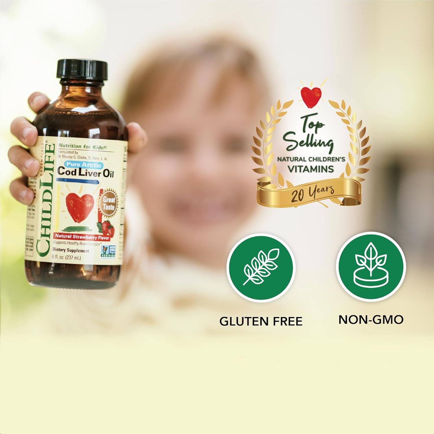 ChildLife Essentials Kids Cod Liver Oil Strawberry - 237ml
