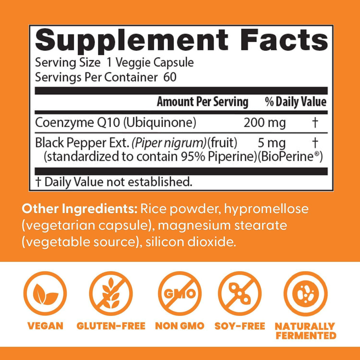 Doctor's Best High Absorption CoQ10 200mg BioPerine Veggie Capsules