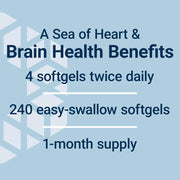 Supplement dosage label for Life Extension Super Omega-3 complex showing EPA, DHA, and extract amounts.