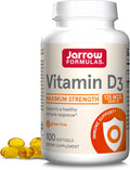 Jarrow Formulas Vitamine D3 5000 UI 125mcg Gélules Molles - 100 unités