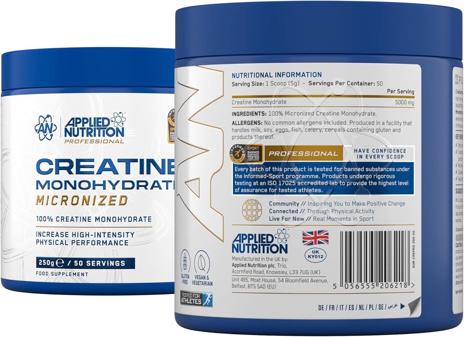 Applied Nutrition Creatine Monohydrate Micronized Powder 250g