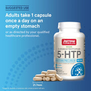 How to Use Image: Jarrow Formulas 5-HTP 100mg veggie capsules usage instructions 60 count