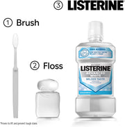 Listerine Advanced White Milder Taste Mouthwash zero alcohol oral rinse bottle 500ml how to use