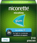 Gomme à la nicotine Nicorette Icy White 2mg - 210 pièces