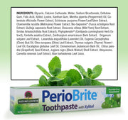 Nature’s Answer PerioBrite Coolmint fluoride-free toothpaste 4ml ingredients and directions