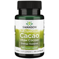 Swanson Cacao Raw Cocoa 400 mg 60 Capsules | Natural Energy Support