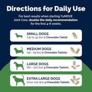 YuMOVE Joint Support Supplement for Senior Dogs directions.