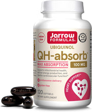 Front Image: Jarrow Formulas Ubiquinol QH-Absorb 100mg softgels bottle 120 count