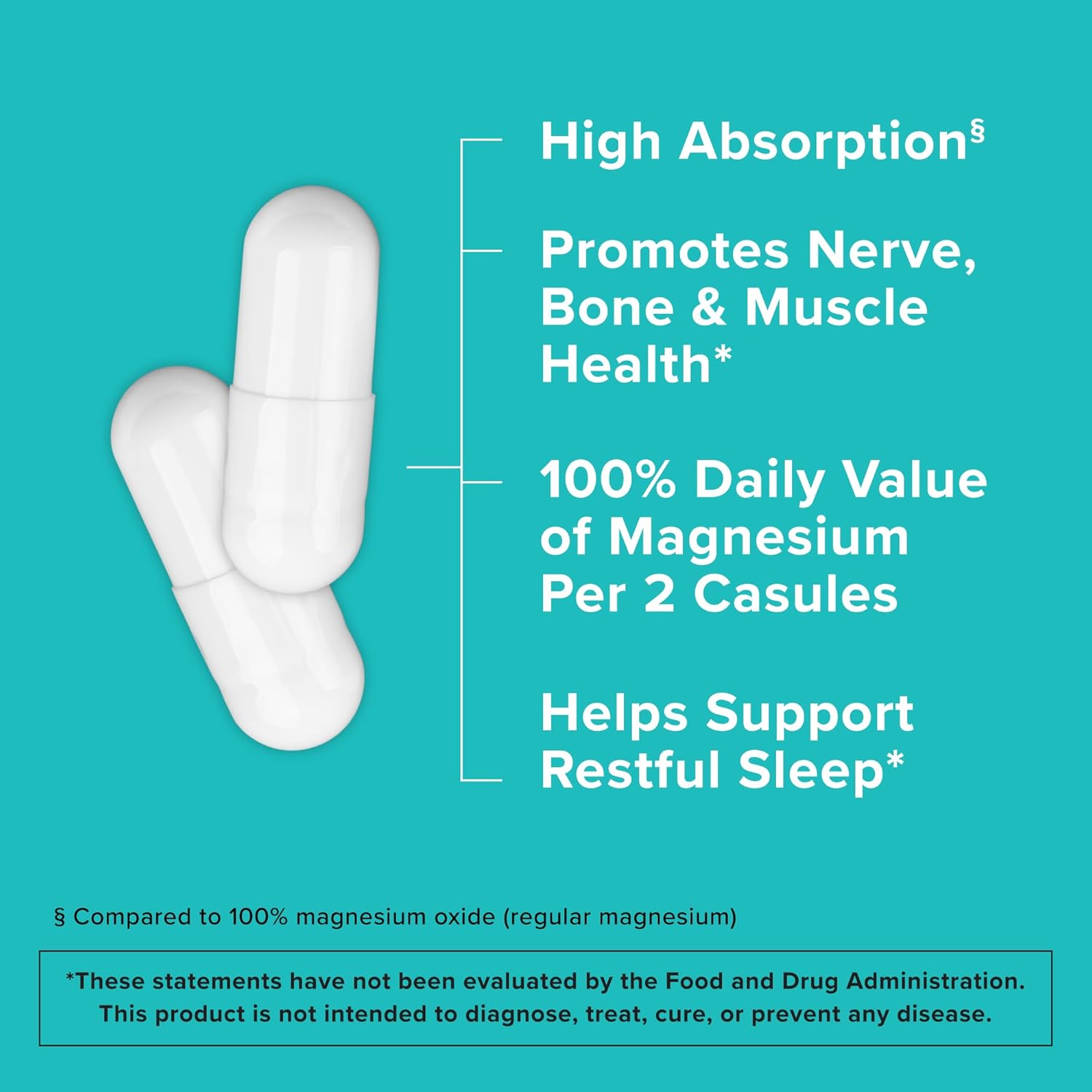 Qunol Magnesium Glycinate Capsules 420mg 180 Count