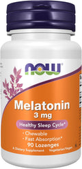Pastilles à mâcher mélatonine NOW Supplements 3mg - 90 unités