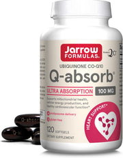 Front Image: Jarrow Formulas CoQ10 Ubiquinone 100mg softgels bottle 120 count