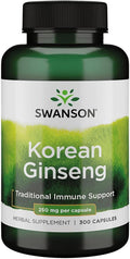 Swanson Complément de Ginseng Coréen 250 mg - 300 Capsules