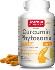 Front Image: Jarrow Formulas Curcumin Phytosome 500mg veggie capsules 120 count front packaging