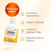 Swedish Nutra Super Kids Multivitamin Liquid Orange 500ml 20/30 day supply