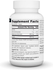 Supplement facts & ingredients image: Source Naturals Inositol & Choline 800mg tablets ingredient panel 50 count