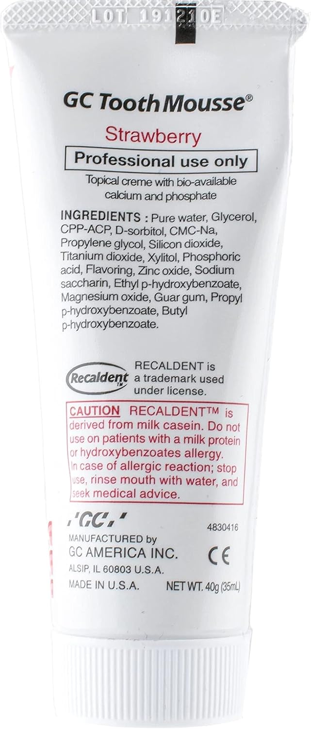 GC Tooth Mousse Strawberry - 40g | Remineralising Dental Crème for Sensitive Teeth