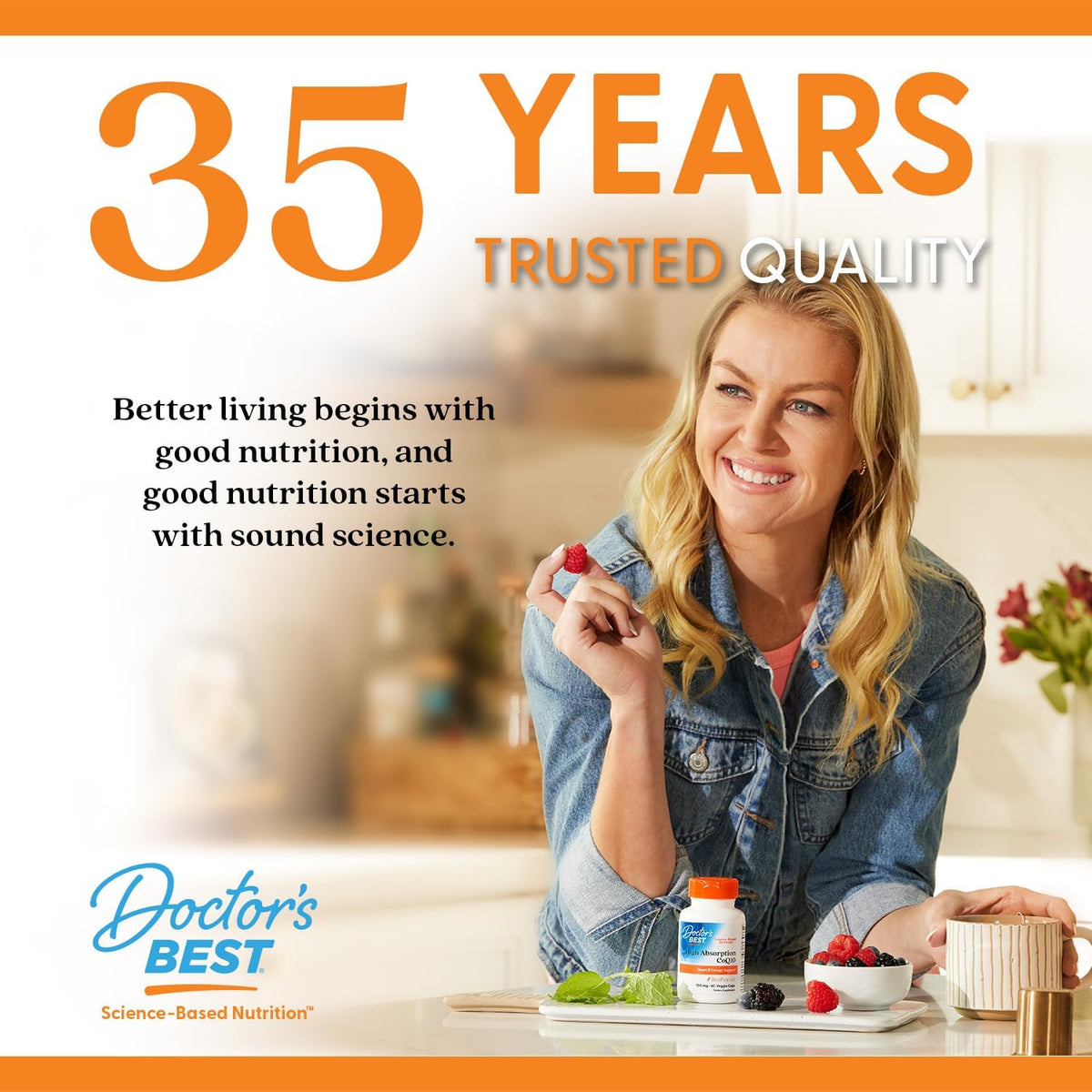 Doctor's Best Vitamin C 1000mg, bottle packaging, unflavoured, 1000mg, 120 or 360 veggie capsules