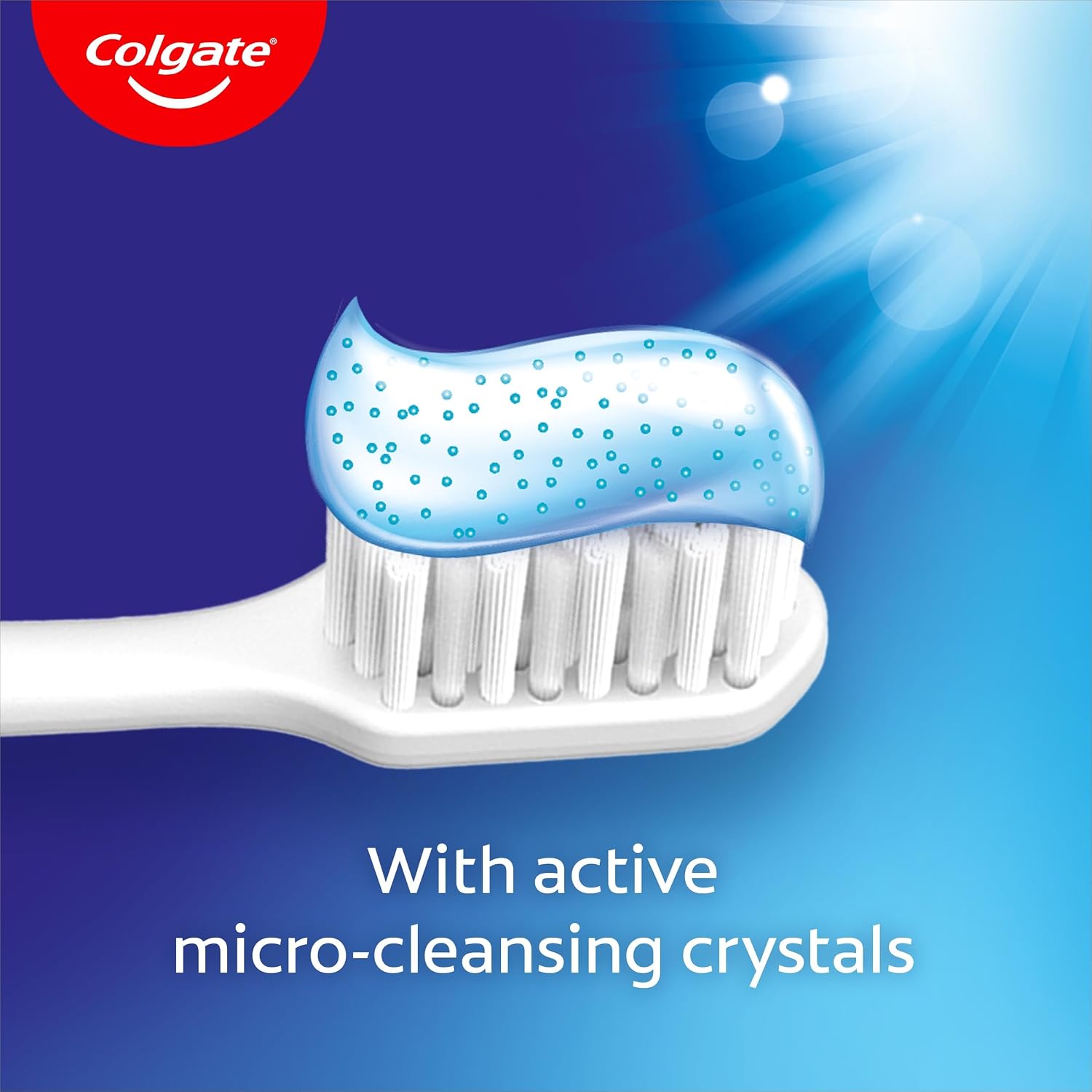 Colgate Advanced White XL Toothpaste 125ml tube application with toothbrush
