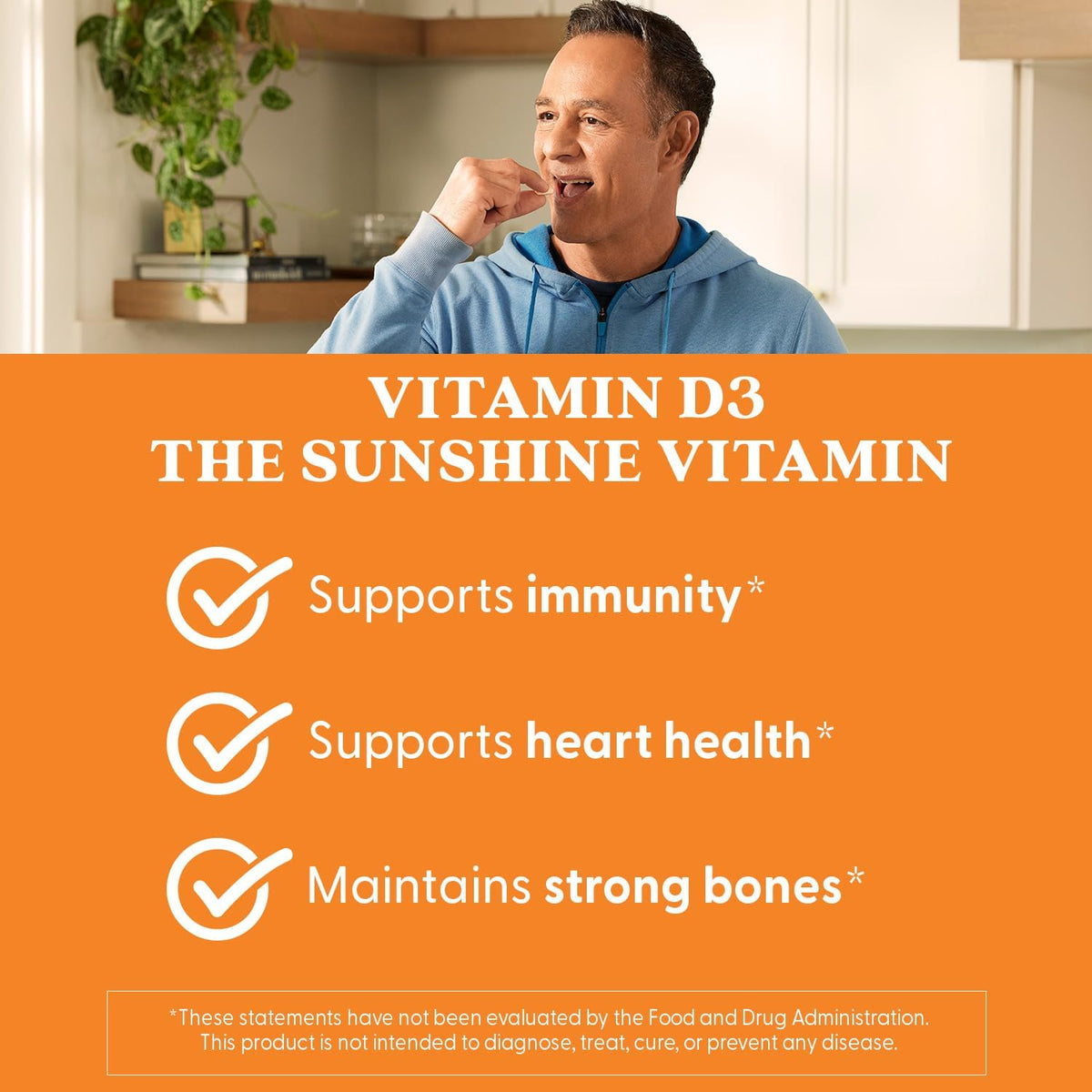 Doctor's Best Vitamin D3, bottle packaging, unflavoured, 1000 IU 25mcg, 180 softgels, daily dietary supplement use