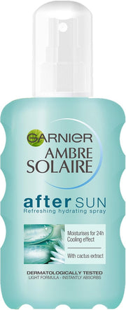 Garnier Ambre Solaire After Sun Refreshing Hydrating Spray 200ml bottle with cactus extract