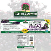 Nature’s Answer Sambucus elderberry gummies 45 count barcode & supplement