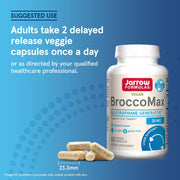 How to Use Image: Jarrow Formulas BroccoMax sulforaphane 35mg veggie capsules usage instructions