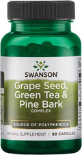 Swanson Complesso Erboristico Semi d'Uva Tè Verde Corteccia di Pino – 60 Capsule