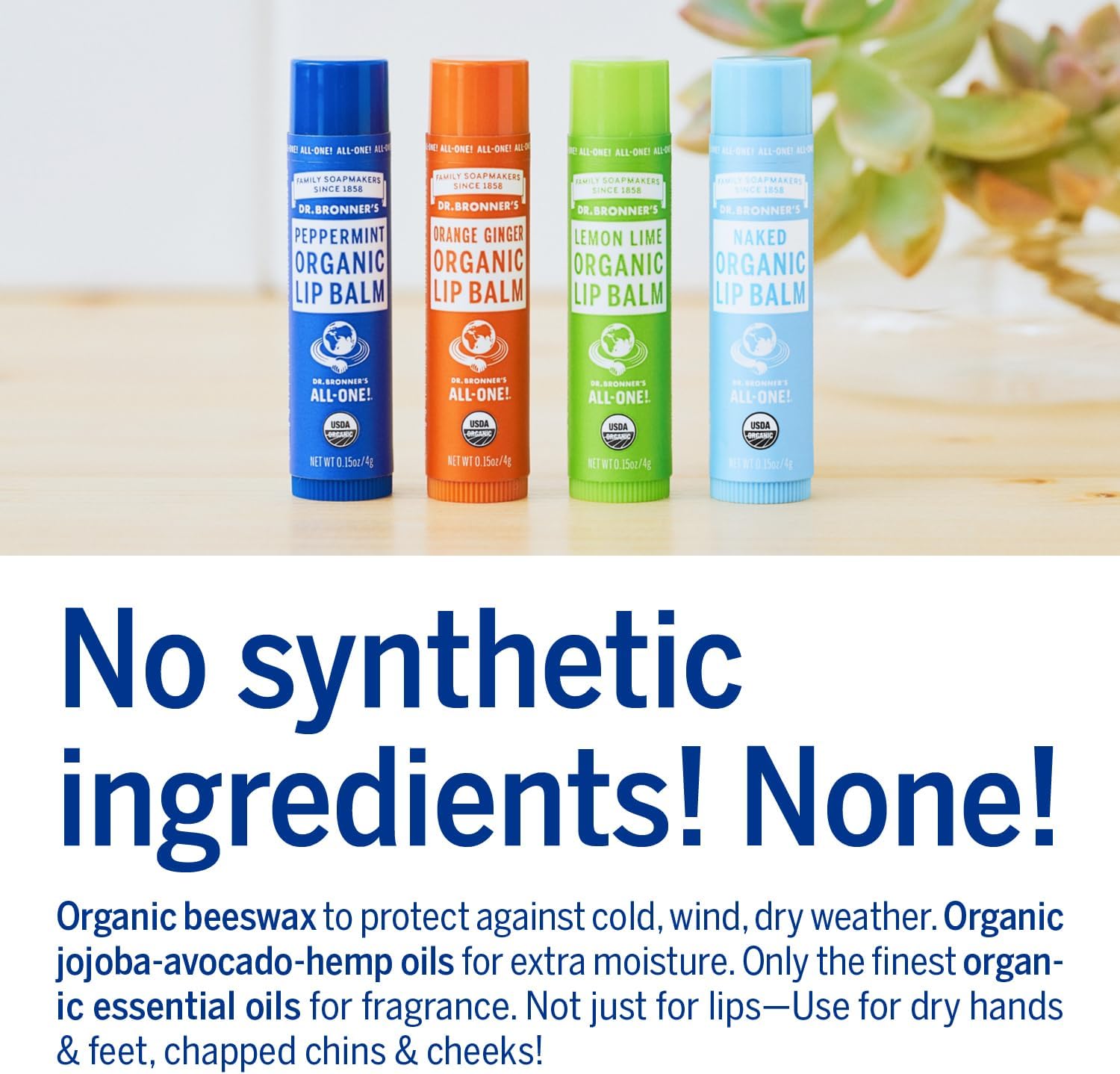 Dr. Bronner's Baby-Mild Organic Lip Balm ingredient information 4g