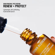 Grown Alchemist Skin Renewal Serum, glass dropper bottle packaging, fragrance not specified, 25ml, facial skincare use