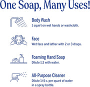 Dr. Bronner's Almond Pure-Castile Liquid Soap bottle, almond scent, 945ml, how to use